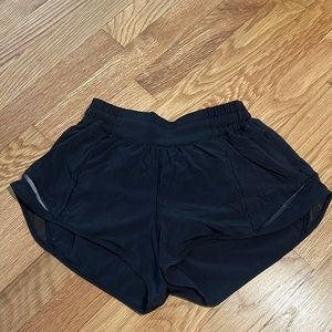 Black lululemon hotty-hot shorts in size 4!